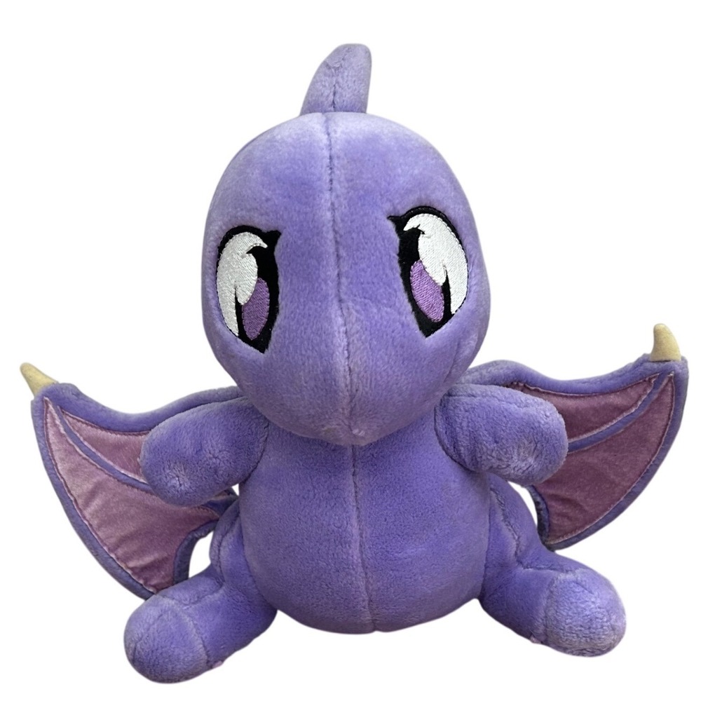 Vintage 2003 Neopets Purple Shoyru Plush Thinkway Toys Electronic Dragon 13761
